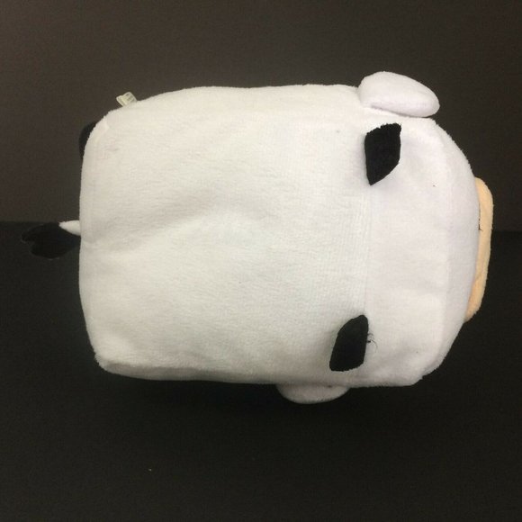 Nanco Pixel Cow Square Plush 9" Black & White Stuffed Animal Toy - Picture 6 of 10
